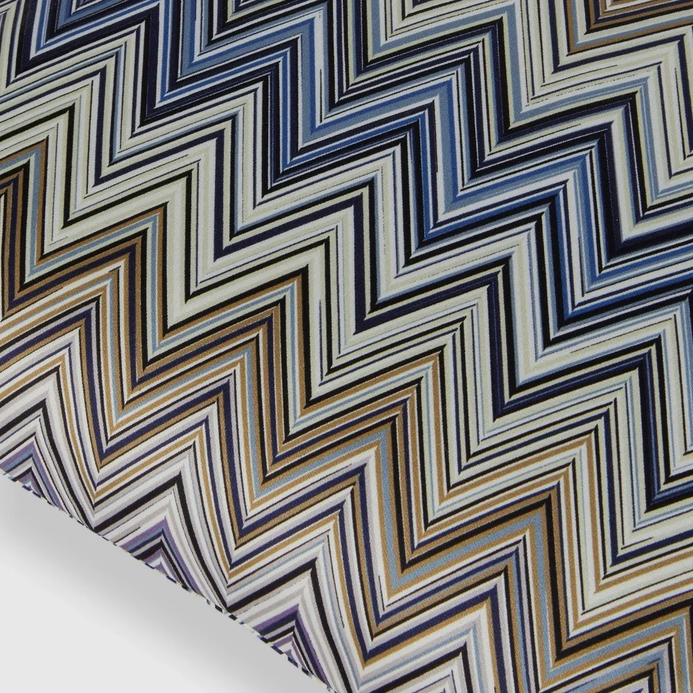 Missoni Jarris Cushion 16 Inch Blue Zigzag Throw Pillow 16x16